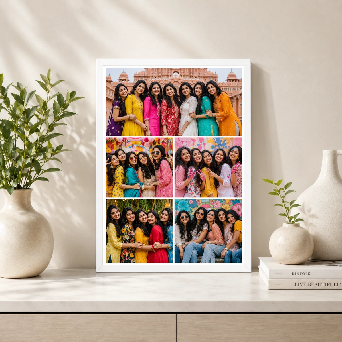 5 Photo Collage Frame 1 Panoramic 2 Mid 2 Bottom Layered Layout 4 5 Photo Collage Frame 1 Panoramic 2 Mid 2 Bottom Layered Layout - Image 4