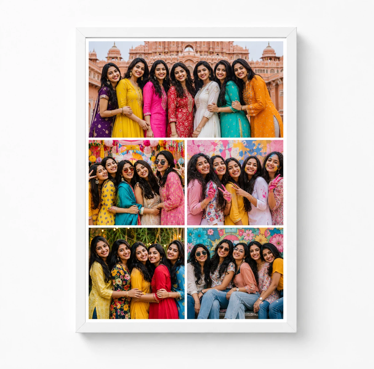 5 Photo Collage Frame 1 Panoramic 2 Mid 2 Bottom Layered Layout 3 5 Photo Collage Frame 1 Panoramic 2 Mid 2 Bottom Layered Layout - Image 3