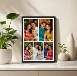 Alternative view of 5 Photo Collage Frame 2 Top Row 3 Bottom Row Mixed Layout