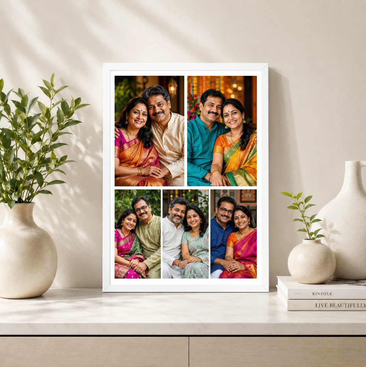 5 Photo Collage Frame 2 Top Row 3 Bottom Row Mixed Layout 4 5 Photo Collage Frame 2 Top Row 3 Bottom Row Mixed Layout - Image 4