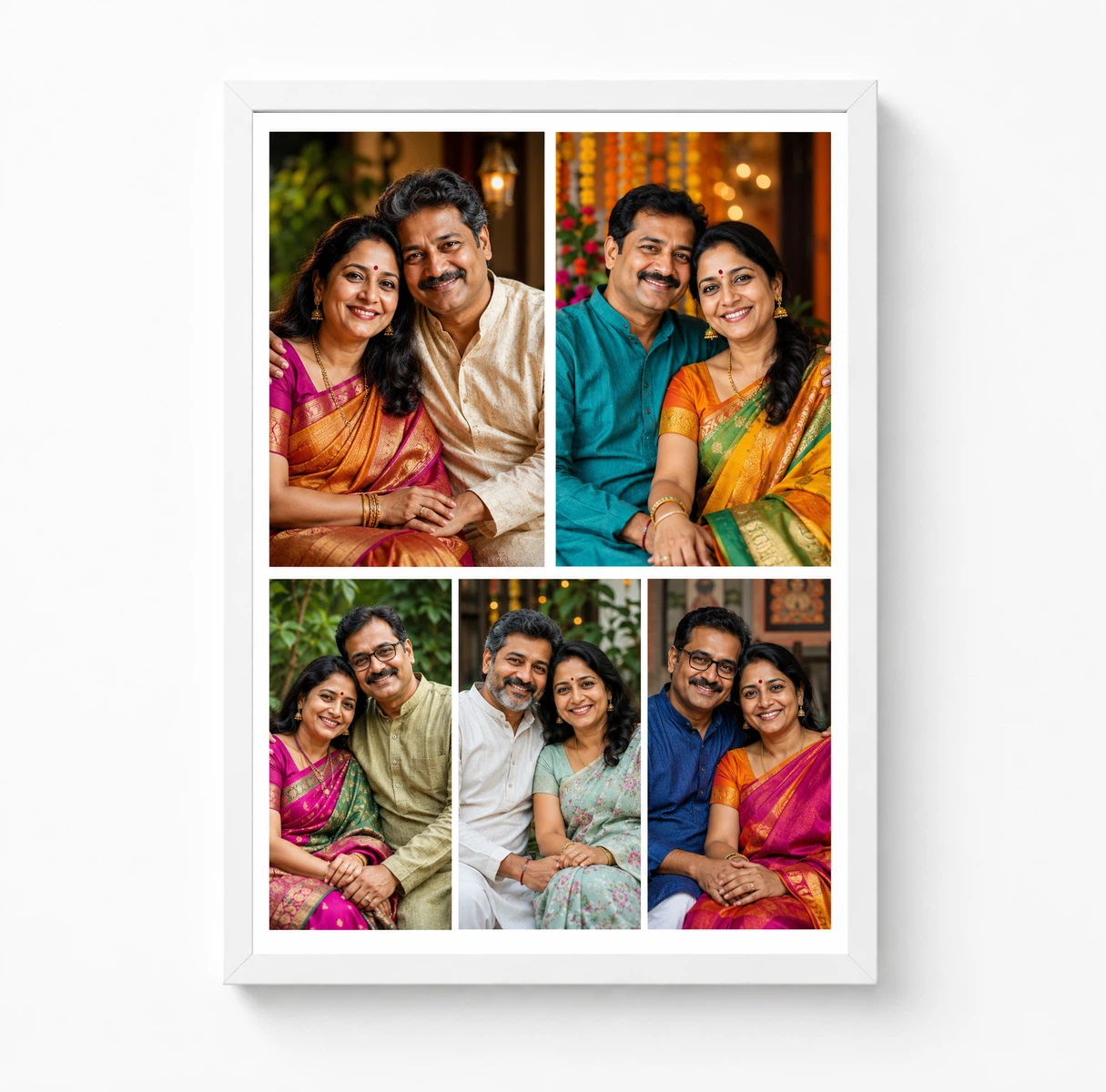 5 Photo Collage Frame 2 Top Row 3 Bottom Row Mixed Layout 3 5 Photo Collage Frame 2 Top Row 3 Bottom Row Mixed Layout - Image 3