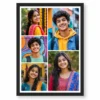 5 photo collage frame 3 left column 2 right stacked layout india 07 black main