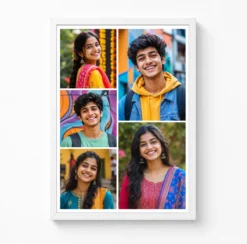 5 Photo Collage Frame 3 Left Column 2 Right Stacked Layout 6 5 photo collage frame 3 left column 2 right stacked layout india 07 white main