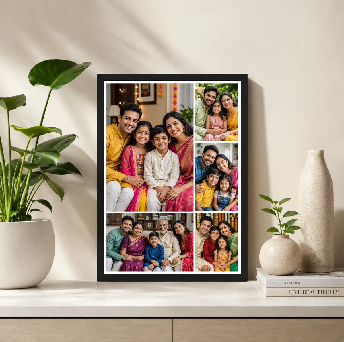 5 Photo Collage Frame Mosaic 1 Hero 4 Mini Around Layout 2 5 Photo Collage Frame Mosaic 1 Hero 4 Mini Around Layout - Image 2