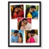 5 photo collage frame scattered polaroid 5 slot artsy layout india 11 black main
