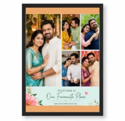 5 Photo Collage Frame Soft Mint 5 Slot Fresh Modern Layout