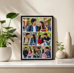 Alternative view of 6 Photo Collage Frame 2 Wide Landscape + 4 Square Combo Layout