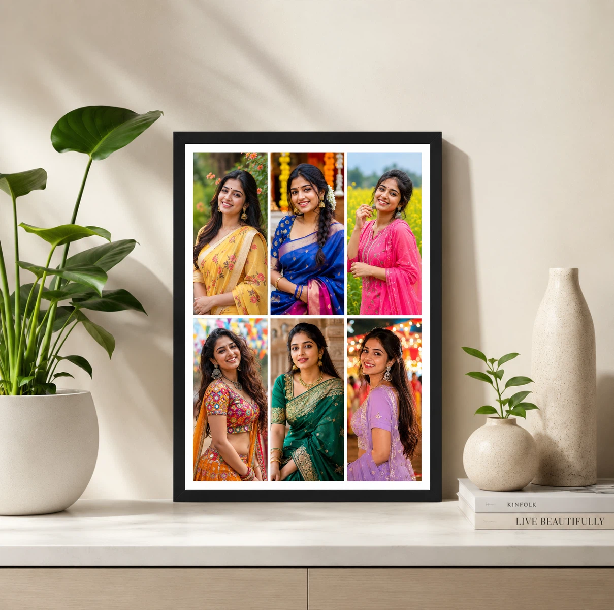 6 Photo Collage Frame 3x2 Landscape Grid Layout 2 6 Photo Collage Frame 3x2 Landscape Grid Layout - Image 2