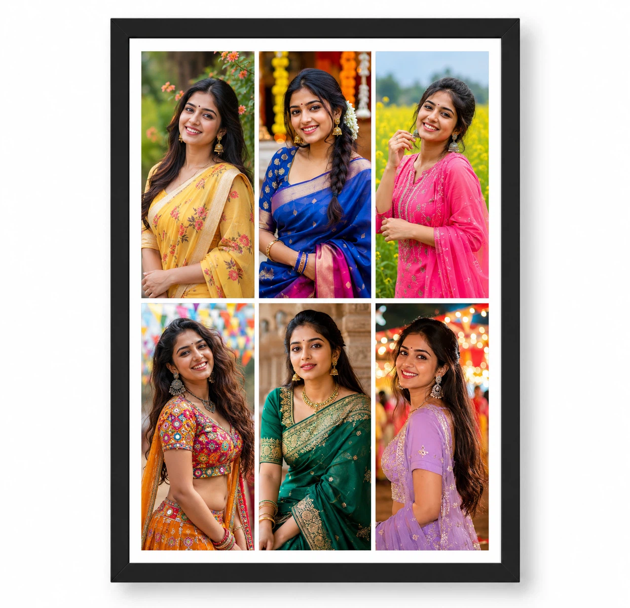 6 Photo Collage Frame 3x2 Landscape Grid Layout 1 6 Photo Collage Frame 3x2 Landscape Grid Layout