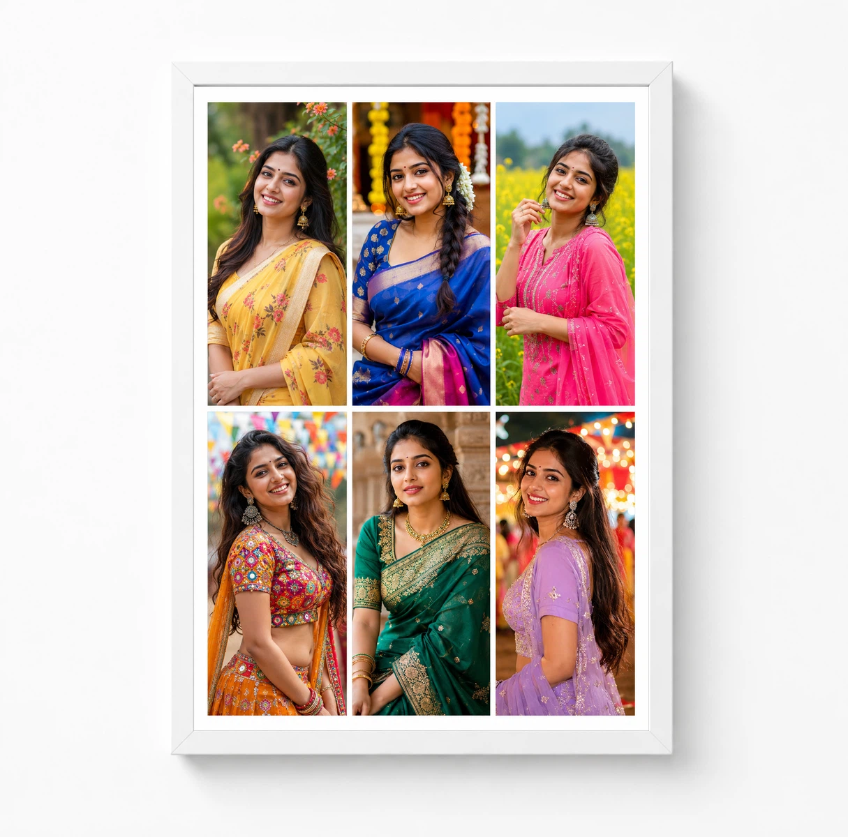 6 Photo Collage Frame 3x2 Landscape Grid Layout 3 6 Photo Collage Frame 3x2 Landscape Grid Layout - Image 3