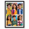 6 Photo Collage Frame 6 Portrait Pair Row Layout 8 6 photo collage frame 6 portrait pair row layout india 07 black main