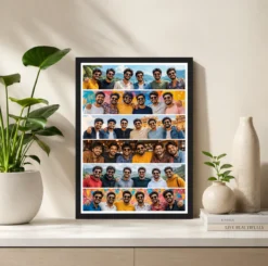 Alternative view of 6 Photo Collage Frame Equal Row Stack 6-Panel Minimal Layout