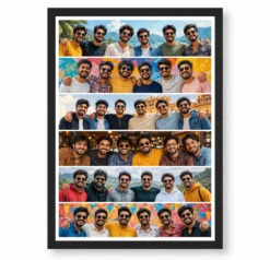 6 Photo Collage Frame Equal Row Stack 6-Panel Minimal Layout