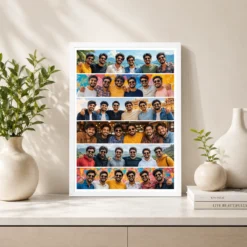6 Photo Collage Frame Equal Row Stack 6-Panel Minimal Layout 7 6 photo collage frame equal row stack 6 panel minimal layout india 08 white 2