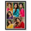 6 photo collage frame l shape 6 slot split layout india 10 black main