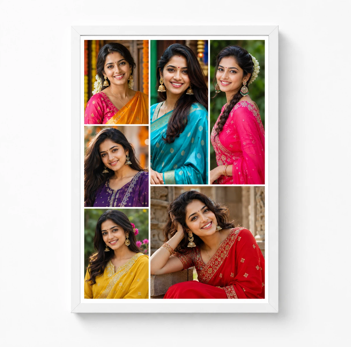 6 Photo Collage Frame L-Shape 6 Slot Split Layout 3 6 Photo Collage Frame L-Shape 6 Slot Split Layout - Image 3