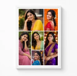 6 photo collage frame mixed size mosaic 6 layout india 11 white main