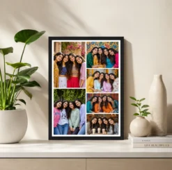 Alternative view of 6 Photo Collage Frame Portrait Strip + Square Grid Split Layout