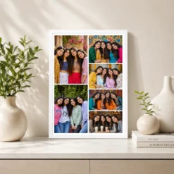 6 Photo Collage Frame Portrait Strip + Square Grid Split Layout 7 6 photo collage frame portrait strip square grid split layout india 12 white 2