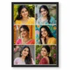 6 photo collage frame soft sage green 6 slot organic layout india 01 black main
