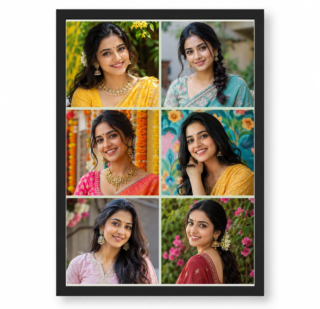 6 Photo Collage Frame Soft Sage Green 6 Slot Organic Layout 1 6 Photo Collage Frame Soft Sage Green 6 Slot Organic Layout