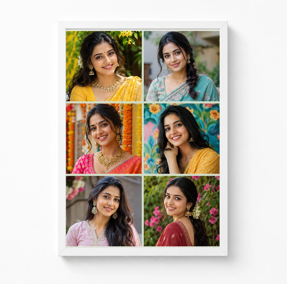 6 Photo Collage Frame Soft Sage Green 6 Slot Organic Layout 3 6 Photo Collage Frame Soft Sage Green 6 Slot Organic Layout - Image 3