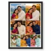 7 photo collage frame 2 top side by side 5 below 2 3 row layout india 07 black main