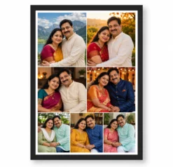 7 Photo Collage Frame 2 Top Side by Side 5 Below 2+3 Row Layout