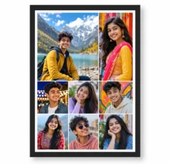 7 Photo Collage Frame 7-Tile Mosaic Random Mix Layout