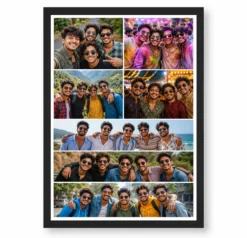 7 Photo Collage Frame Anchor Bottom 4 Top Row 3 Bottom Row Layout