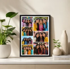 Alternative view of 7 Photo Collage Frame Dual Column 4+3 Unequal Split Layout 2