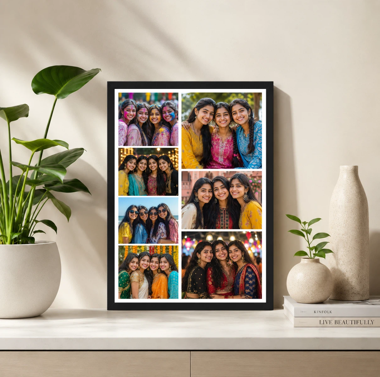 7 Photo Collage Frame Dual Column 4+3 Unequal Split Layout 2 2 7 Photo Collage Frame Dual Column 4+3 Unequal Split Layout 2 - Image 2