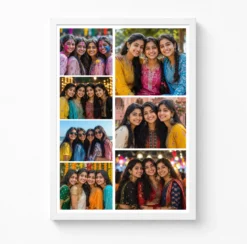 7 Photo Collage Frame Dual Column 4+3 Unequal Split Layout 2 6 7 photo collage frame dual column 4 3 unequal split layout 2 india 13 white main