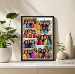 Alternative view of 7 Photo Collage Frame Dual Column 4+3 Unequal Split Layout