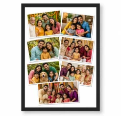 7 Photo Collage Frame Scattered 7 Polaroid Artsy Layout