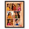 7 Photo Collage Frame Warm Rose Gold 7 Slot Romantic Layout 9 7 photo collage frame warm rose gold 7 slot romantic layout india 04 black main