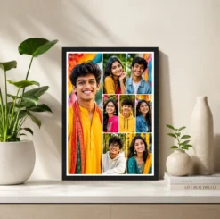Alternative view of 8 Photo Collage Frame 1 Hero Left 7 Small Right Grid Layout