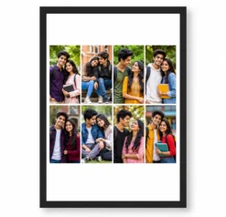 8 Photo Collage Frame 4+4 Balanced Row Layout