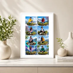 8 photo collage frame centered island 8 slot clean layout india 10 white 2