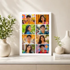 8 photo collage frame column split 4 4 dual column layout india 11 white 2