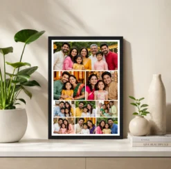 Alternative view of 8 Photo Collage Frame Large Top Two Small Mid 5 Bottom Asymm Layout