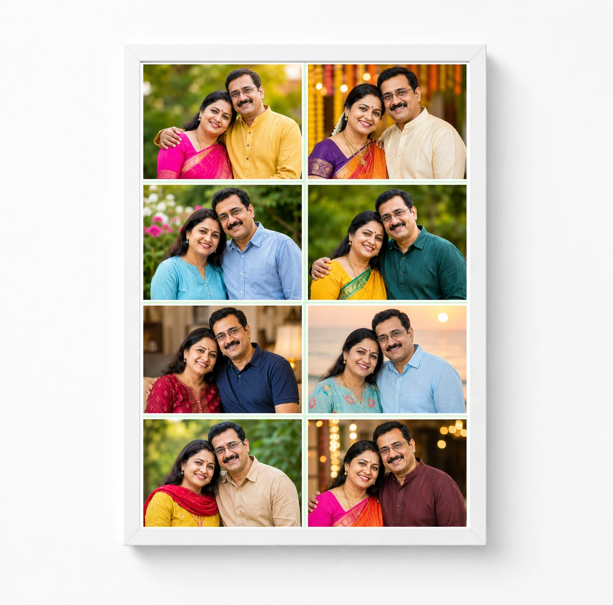 8 Photo Collage Frame Lime Mint 8 Slot Fresh Indian Layout 3 8 Photo Collage Frame Lime Mint 8 Slot Fresh Indian Layout - Image 3