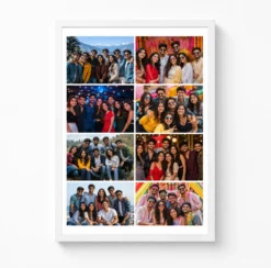 8 Photo Collage Frame Matte Black 8 Slot White Border Luxury Grid 6 8 photo collage frame matte black 8 slot white border luxury grid india 02 white main