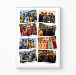 8 photo collage frame polaroid wall 8 scattered layout india 14 white main