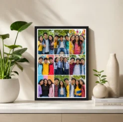 Alternative view of 9 Photo Collage Frame 3 Rows of 3 Landscape Strips Layout