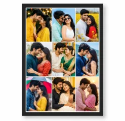 9 Photo Collage Frame 3x3 Perfect Square Grid Layout