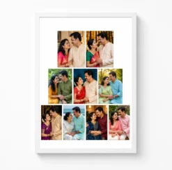 9 Photo Collage Frame 4+3+2 Pyramid Ascending Layout 6 9 photo collage frame 4 3 2 pyramid ascending layout india 05 white main