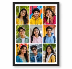 9 Photo Collage Frame 9 Rounded Square Soft Grid Layout