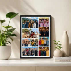 Alternative view of 9 Photo Collage Frame Asymmetric Split 5+4 Column Layout