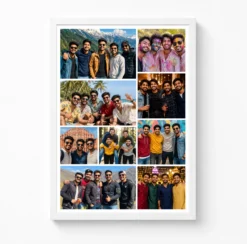 9 photo collage frame asymmetric split 5 4 column layout india 07 white main